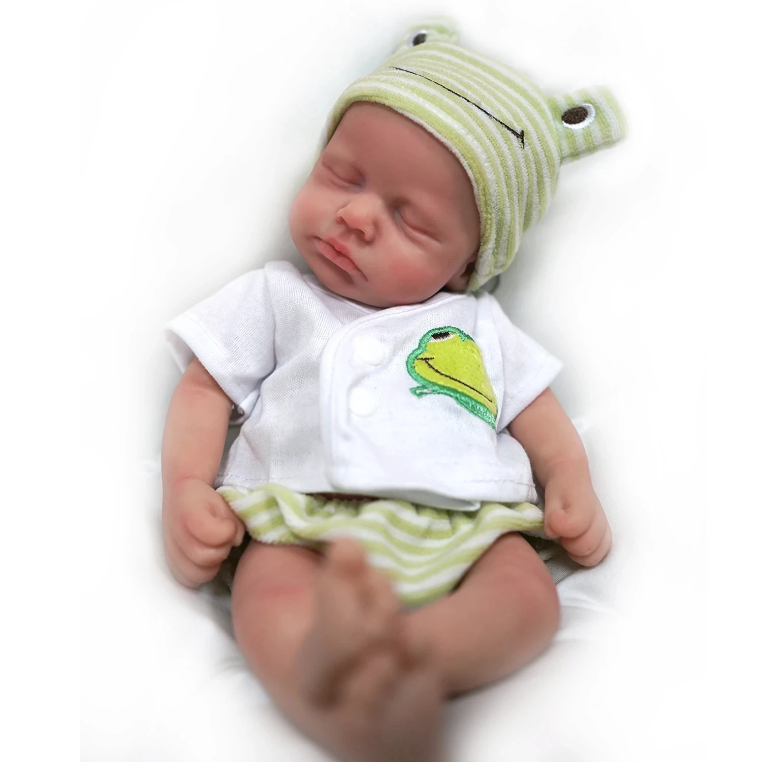 Reborn Baby Doll Silicone Realistic - ตุ๊กตาทารกซิลิโคนขนาด12 