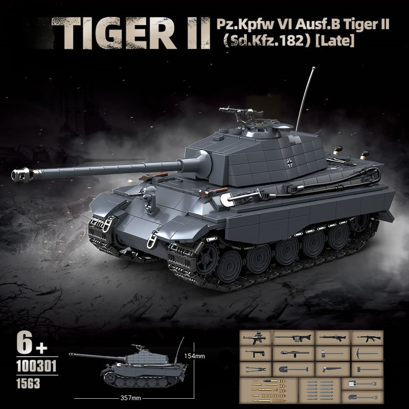 Lego Compatible Military Tank - WW2 ทหาร King Tiger Heavy Tank