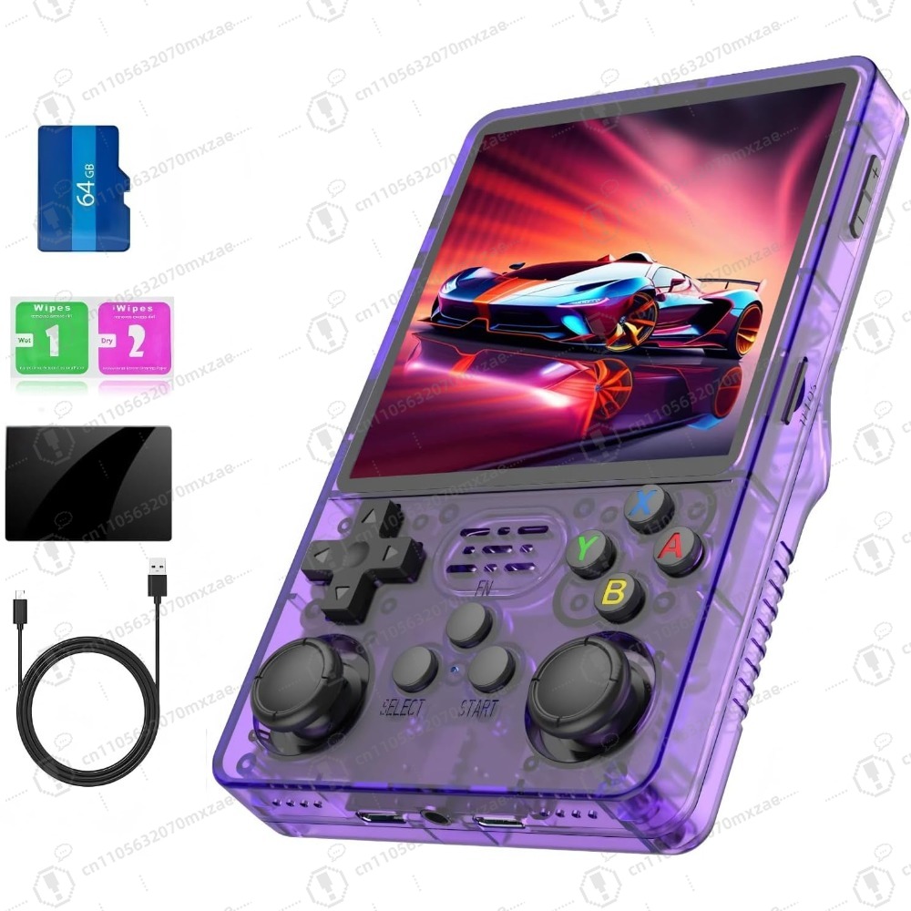 Retro Handheld Game Console R36S - เครื่องเล่นเกมพกพา R36s, เกมในตัวมากกว่า 15,000 เกม, เครื่องเล่นเกมย้อนยุคหน้าจอ