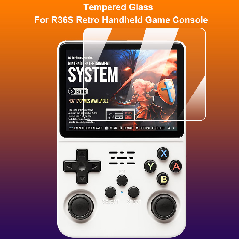 Retro Handheld Game Console R36S - สำหรับ R36S เรโทรคอนโซลเกมมือถือกระจกนิรภัย 9H 2.5D เครื่องเกมพรีเมี่ยมป้องกันหน้าจอป้องกันฟิล์ม