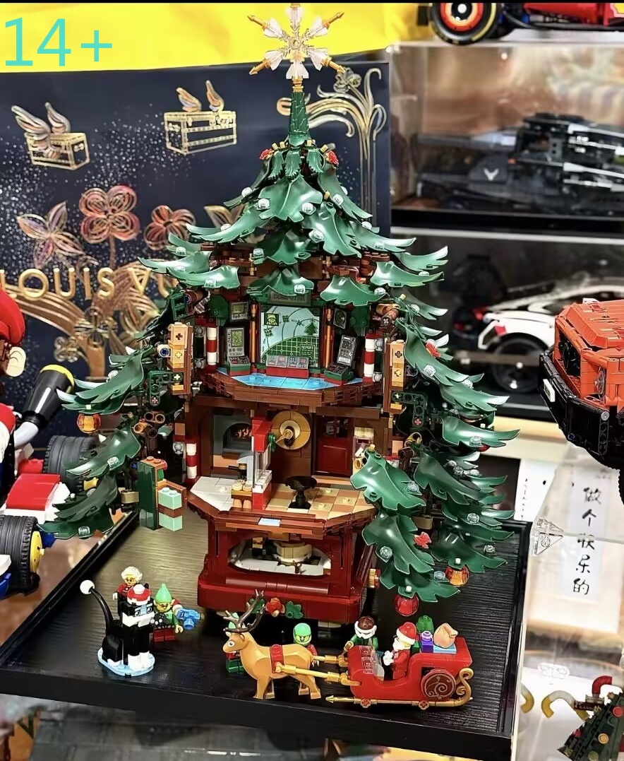 Building Blocks - ชุดตัวต่อสร้างโมเดลต้นคริสต์มาสสำหรับครอบครัว 3171 ชิ้น ราคาถูกที่สุด ของเล่น DIY