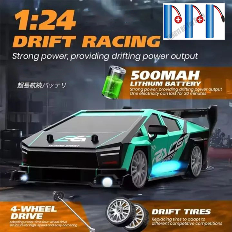 Rc Drift Car 1 24 Scale 4Wd - รถบังคับวิทยุ RC Drift 2.4GHz ขนาด 1:24