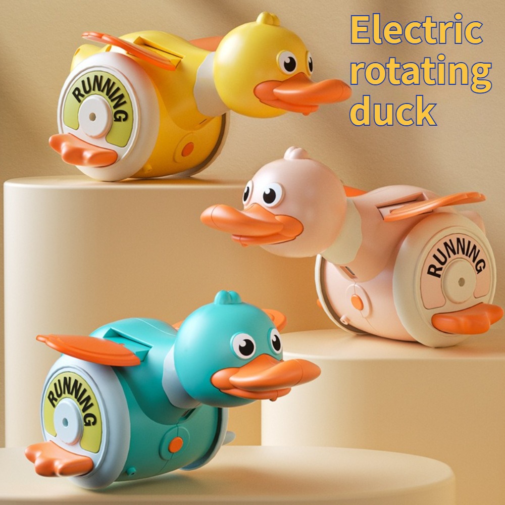 Educational Toys - ของเล่นเป็ดหมุนไฟฟ้าใหม่สำหรับฝึกการหาอาหาร ของเล่นเสริมพัฒนาการการคลาน ของขวัญวันเกิดและวันหยุด