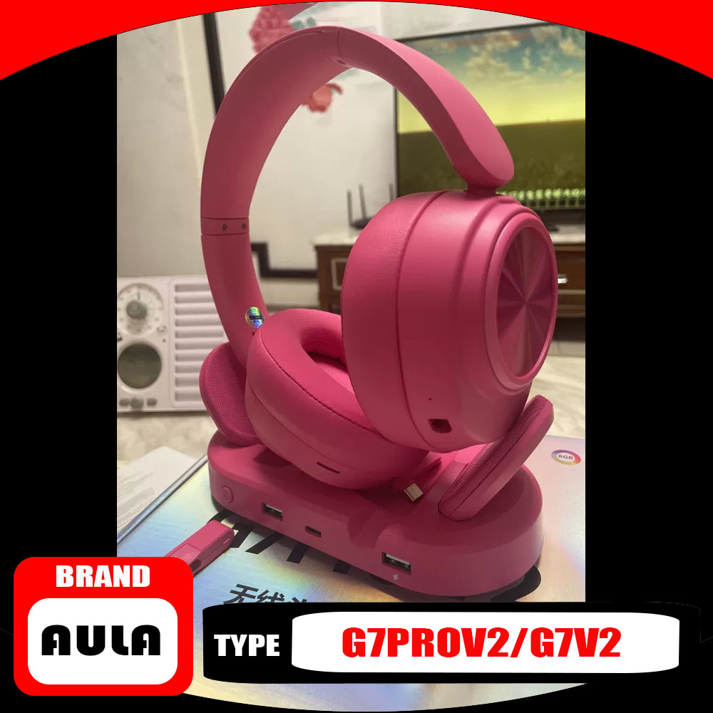 Video Games - หูฟังแบบครอบหู AULA G7 Pro V2 เชื่อมต่อได้