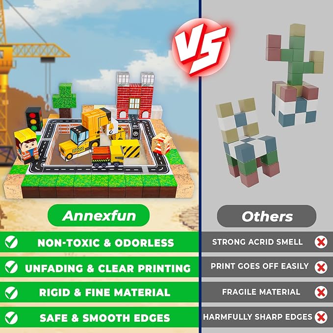 บล็อกแม่เหล็ก 100 ชิ้น, บล็อกต - Magnetic Building Tiles Set 100Pcs บทวิจารณ์และราคา