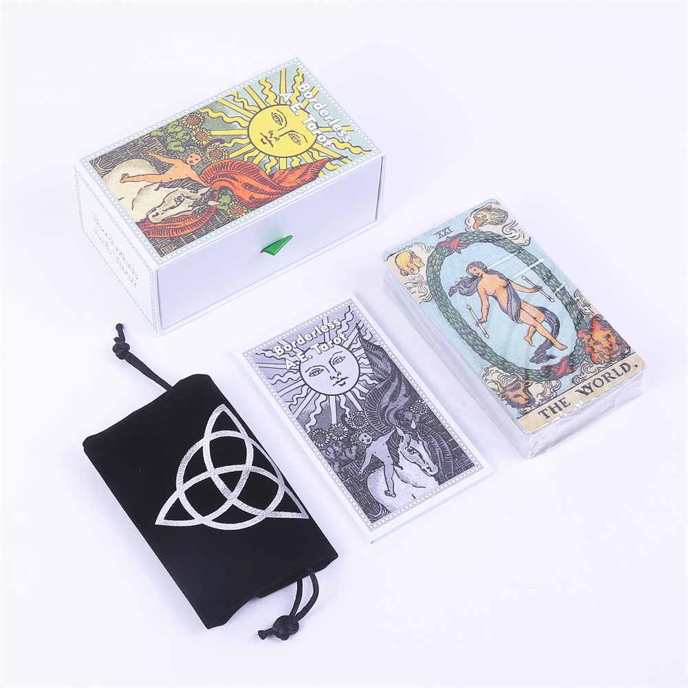 12*7ซม. ไร้ขอบดาดฟ้าไพ่ทาโรต์แ - Tarot Cards Deck With Guidebook บทวิจารณ์และราคา