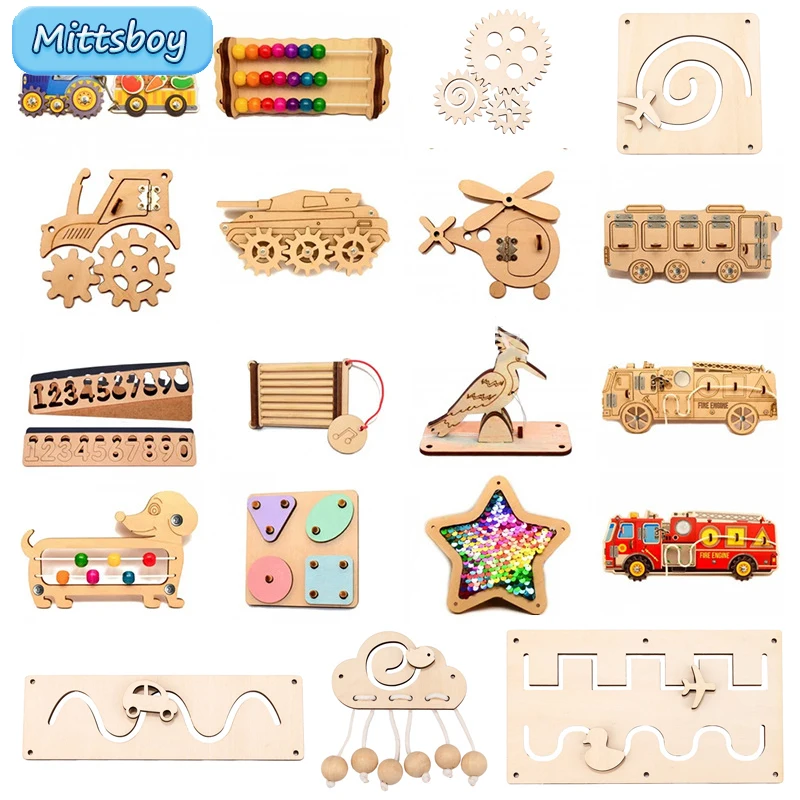 DIY Busy Board Montessori Hot  - Montessori Wooden Busy Board Toddler บทวิจารณ์และราคา