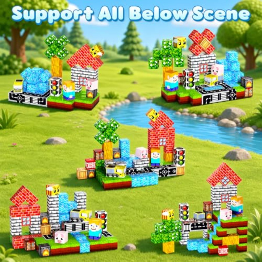 บล็อกแม่เหล็ก 100 ชิ้น, ชุดตัว - Magnetic Building Tiles Set 100Pcs บทวิจารณ์และราคา