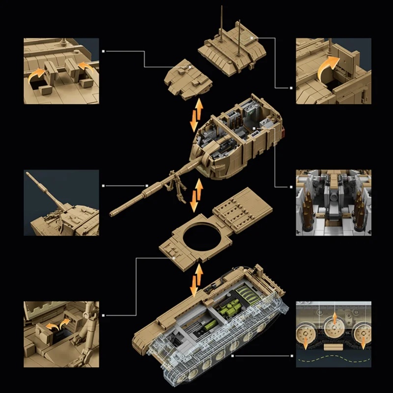 2080 ชิ้น ปืนต่อต้านรถถังหนัก  - Lego Compatible Military Tank บทวิจารณ์และราคา