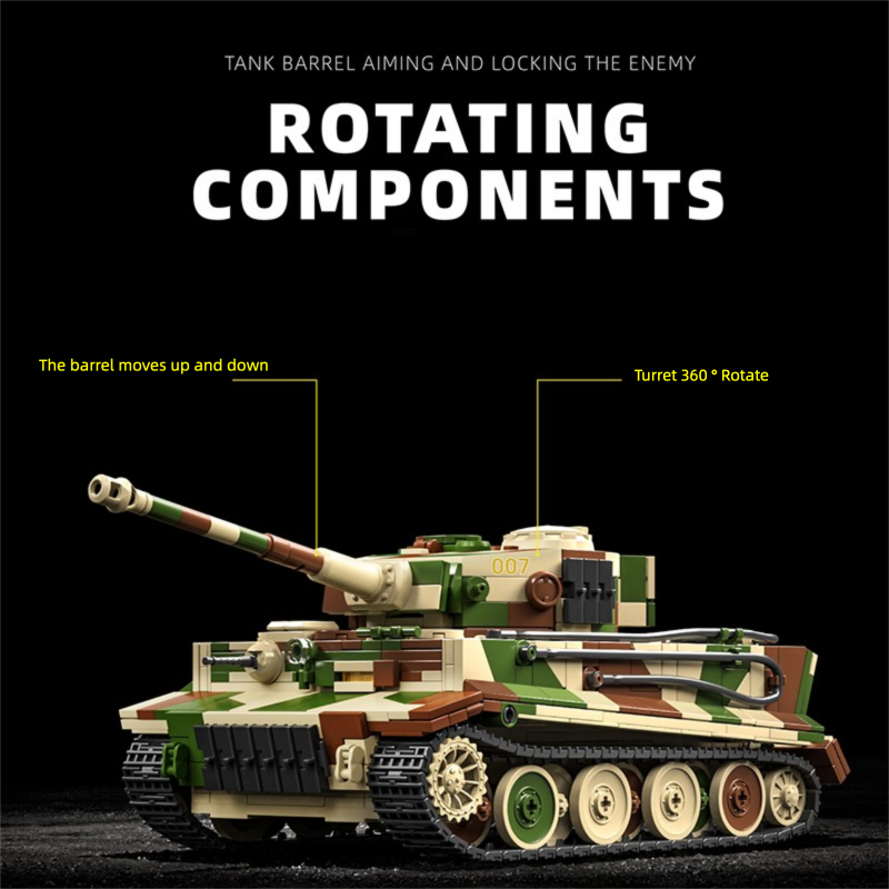 1:28 ชุดตัวต่อรถถังเยอรมันไทเก - Lego Compatible Military Tank บทวิจารณ์และราคา