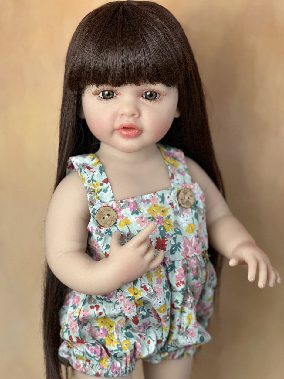 22 นิ้ว Cuddly Full Body ซิลิโ - Reborn Baby Doll Silicone Realistic บทวิจารณ์และราคา